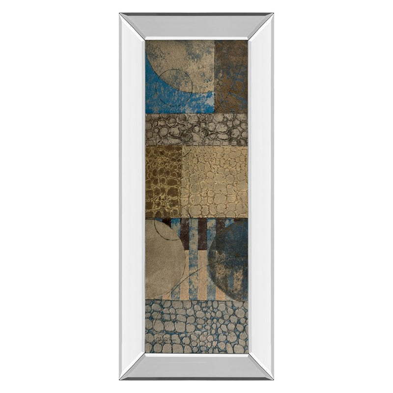 Classy Living Bubble Structure I Wall Art 18"x42", Mirrored Frame