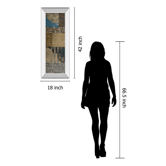 Classy Living Bubble Structure I Wall Art 18"x42", Mirrored Frame