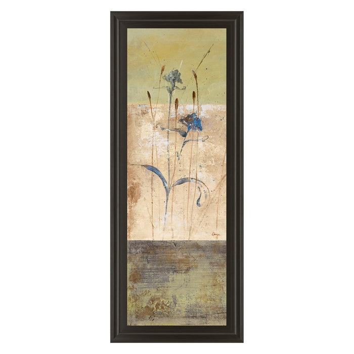 Classy Living Kimono Bloom Wall Art 18"x42", Dark Chocolate Frame