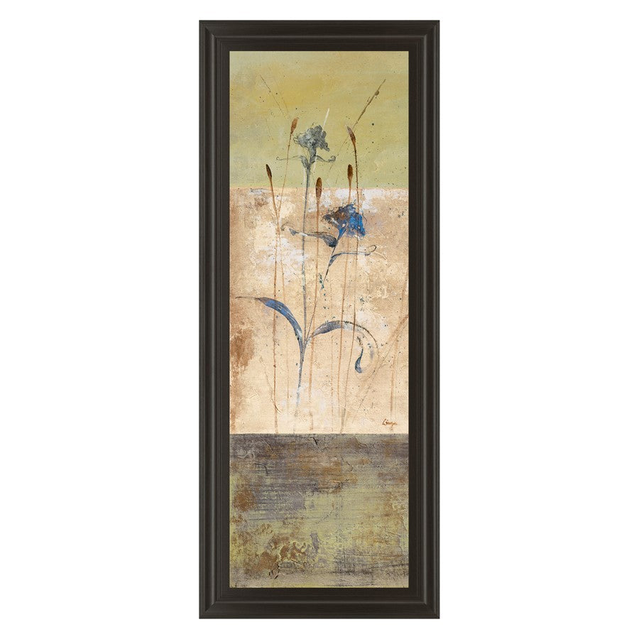 Classy Living Kimono Bloom Wall Art 18"x42", Dark Chocolate Frame