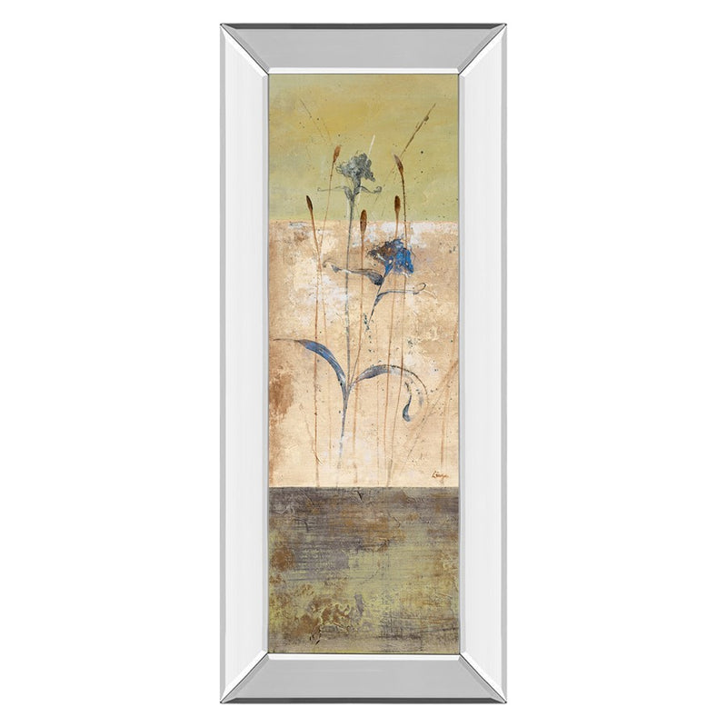 Classy Living Kimono Bloom Wall Art 18"x42", Mirrored Frame