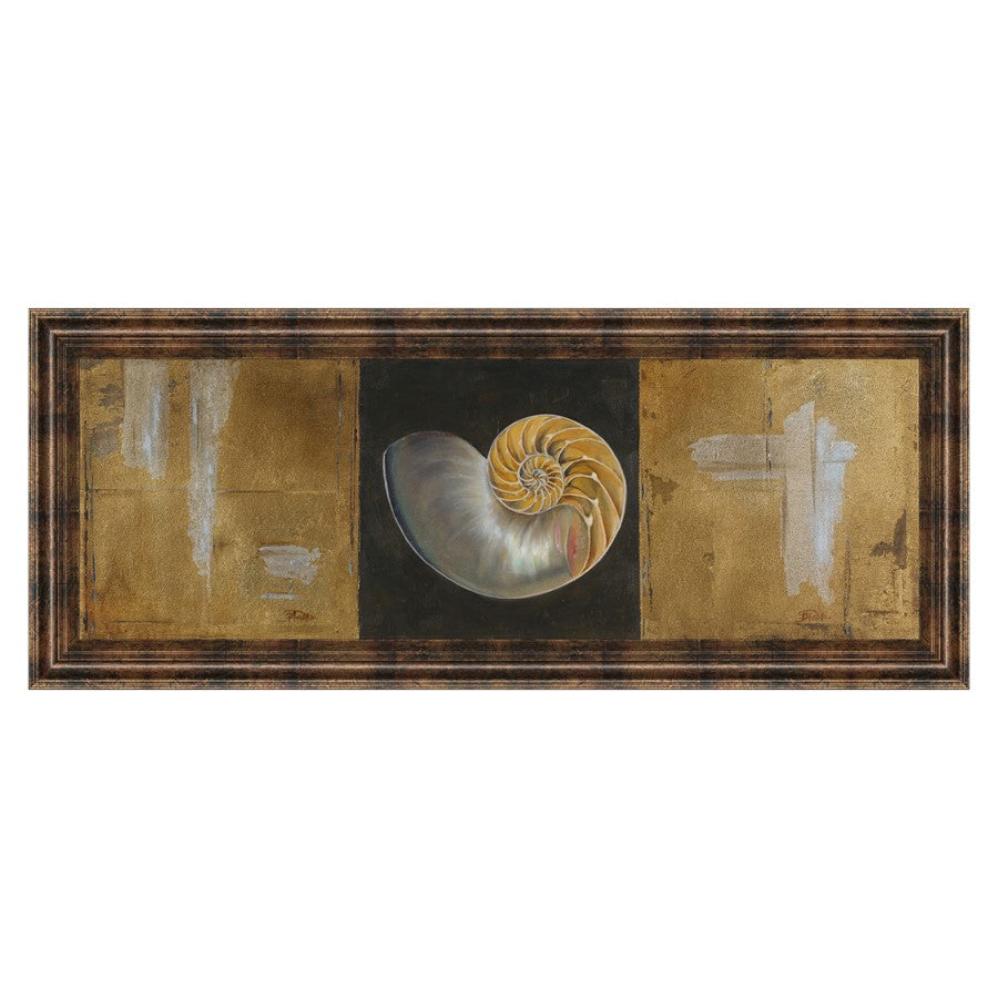 Classy Living Seashell Spiral Wall Art 42"x18", Dark Chocolate Frame
