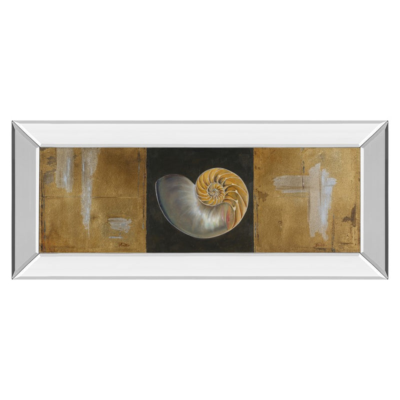 Classy Living Seashell Spiral Wall Art 42"x18", Mirrored Frame