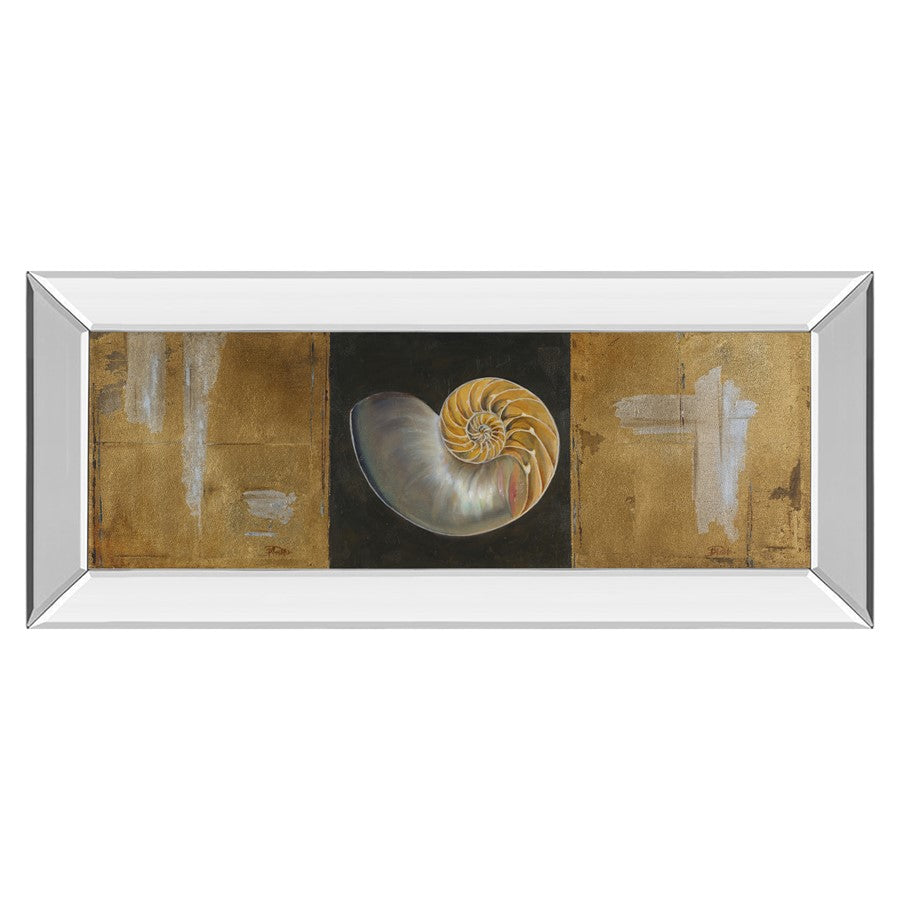 Classy Living Seashell Spiral Wall Art 42"x18", Mirrored Frame