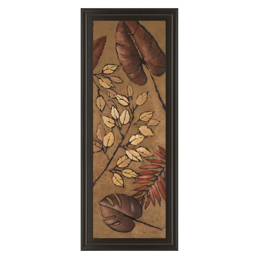 Classy Living Autumn Leaves Wall Art 18"x42", Dark Chocolate Frame - 1247