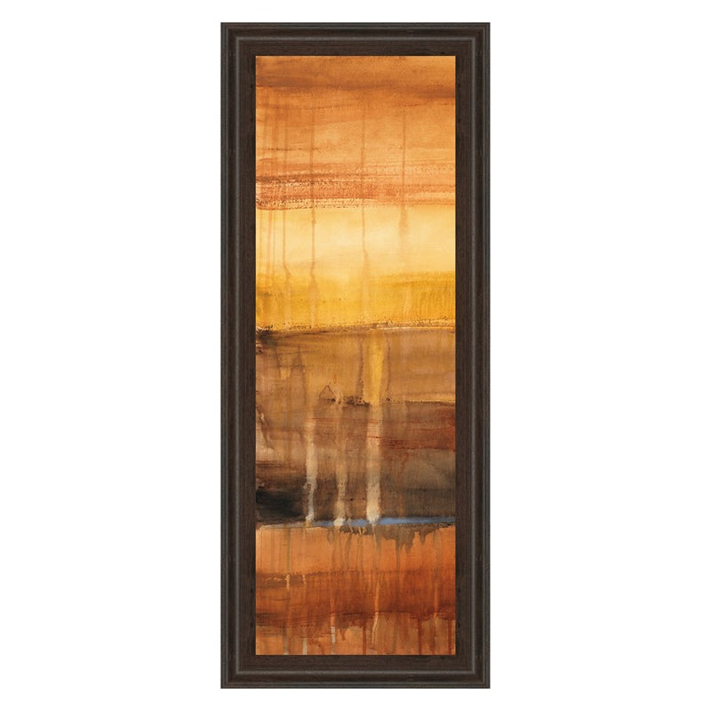Classy Living Amber Horizons Wall Art 18"x42", Cinnamon Mocha Frame