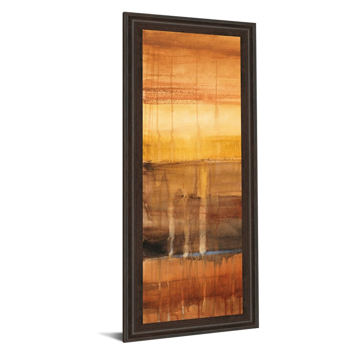 Classy Living Amber Horizons Wall Art 18"x42", Cinnamon Mocha Frame