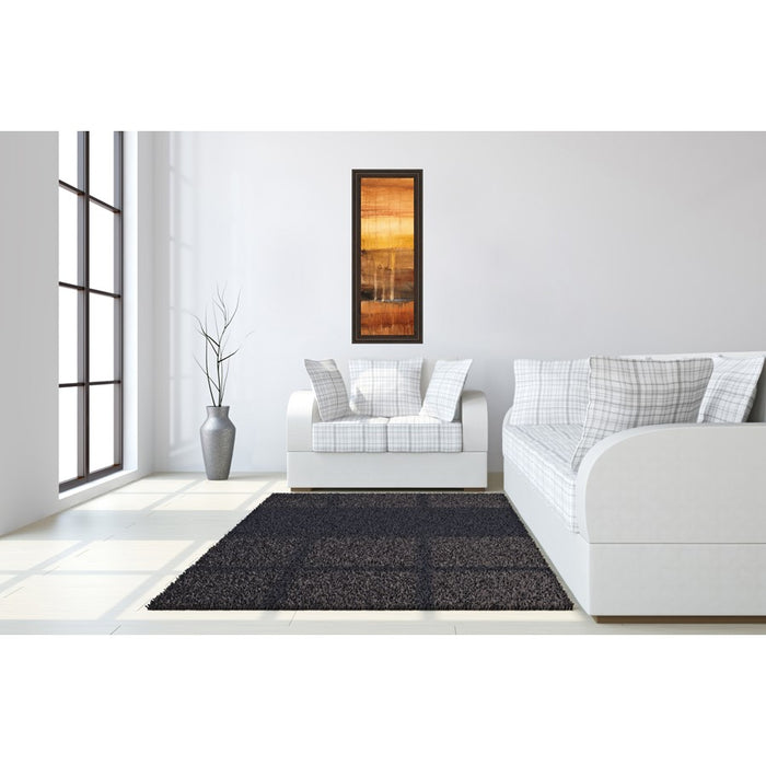 Classy Living Amber Horizons Wall Art 18"x42", Cinnamon Mocha Frame