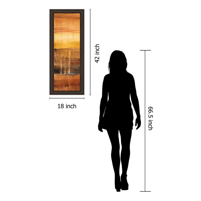 Classy Living Amber Horizons Wall Art 18"x42", Cinnamon Mocha Frame