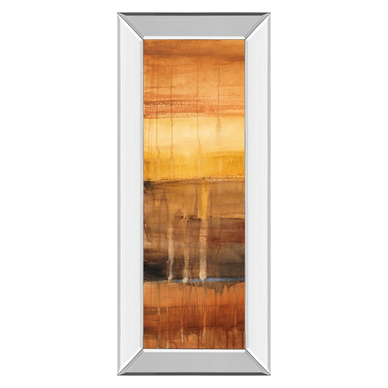 Classy Living Amber Horizons Wall Art 18"x42", Mirrored Frame