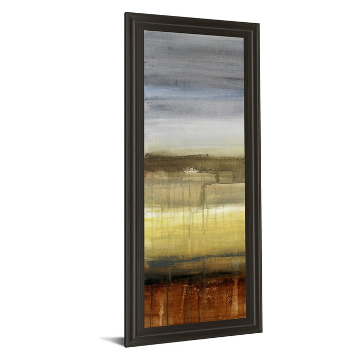 Classy Living Summer Rain Wall Art 18"x42", Dark Chocolate Frame