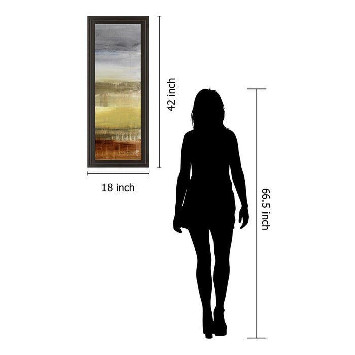 Classy Living Summer Rain I Wall Art 18"x42", Dark Chocolate Frame