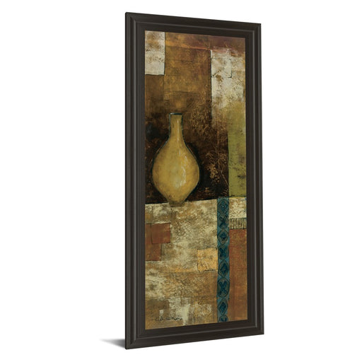 Classy Living Amber Vessel Mosaic Wall Art 18"x42", Dark Chocolate Frame