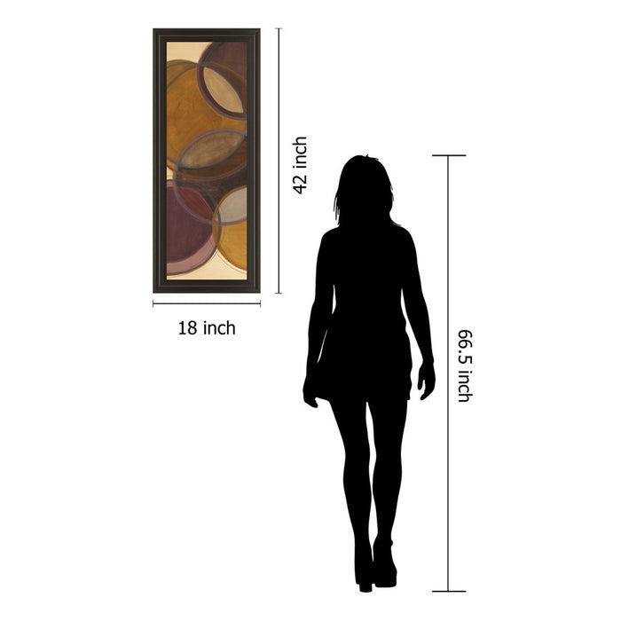 Classy Living Moon Shadow I Wall Art 18"x42", Dark Chocolate Frame