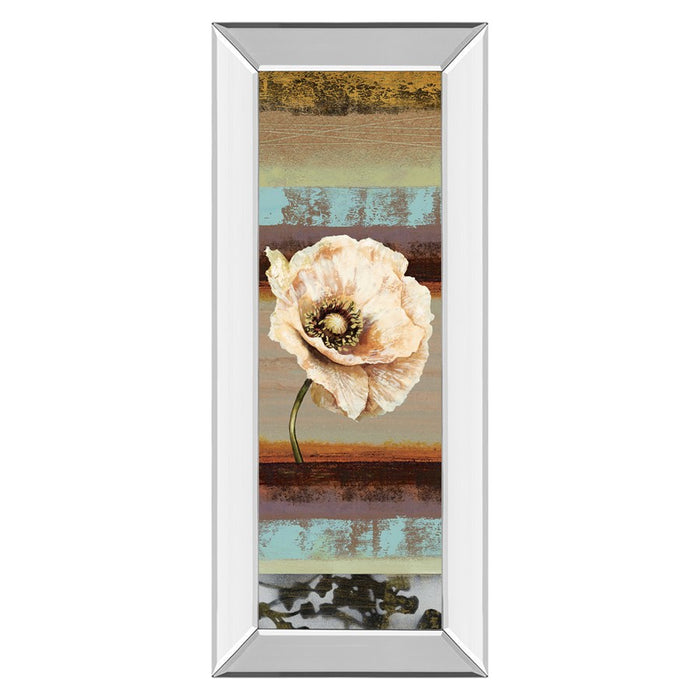 Classy Living Elemental Poppy II Wall Art 18"x42", Mirrored Frame