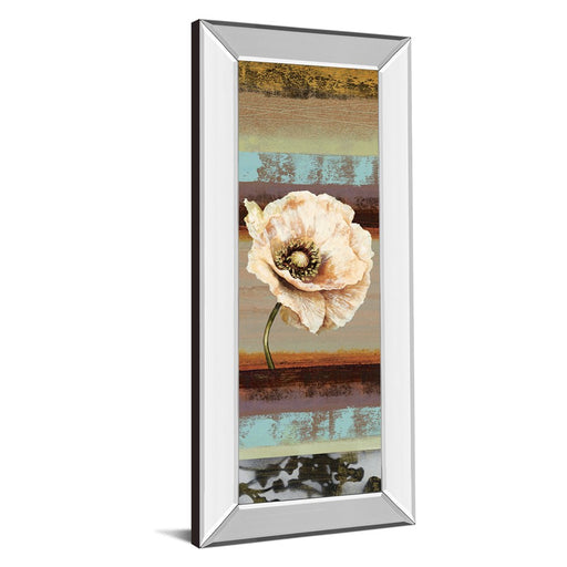Classy Living Elemental Poppy II Wall Art 18"x42", Mirrored Frame