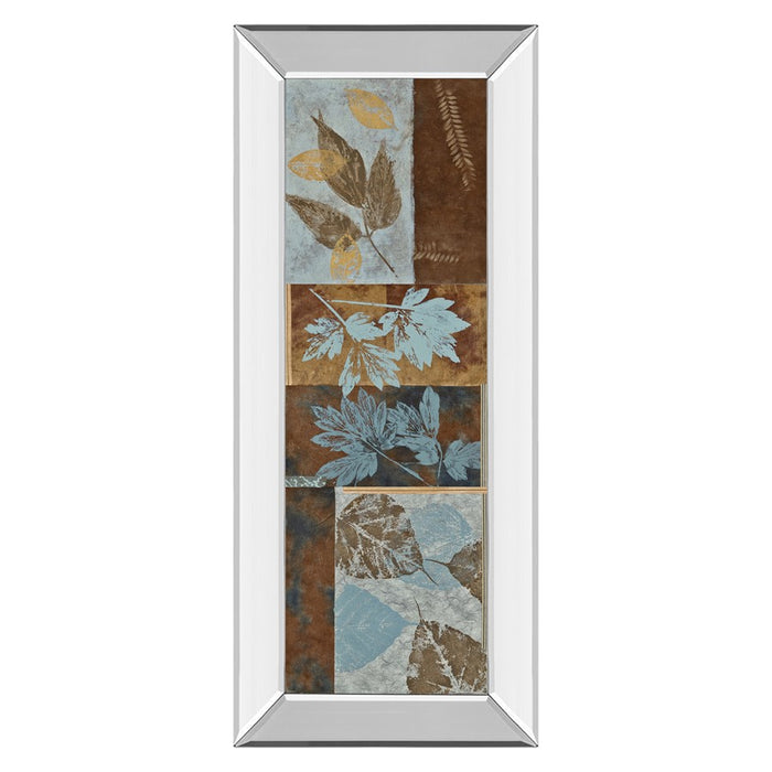 Classy Living Leaf Harmony Wall Art 18"x42", Mirrored Frame