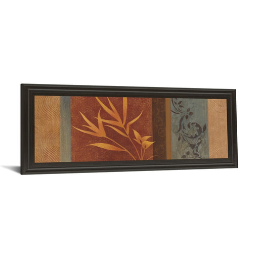 Classy Living Golden Foliage Blend Wall Art 42"x18", Dark Chocolate Frame