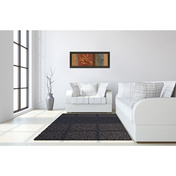 Classy Living Golden Foliage Blend Wall Art 42"x18", Dark Chocolate Frame