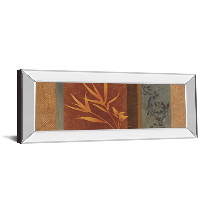 Classy Living Golden Foliage Blend Wall Art 42"x18", Mirrored Frame