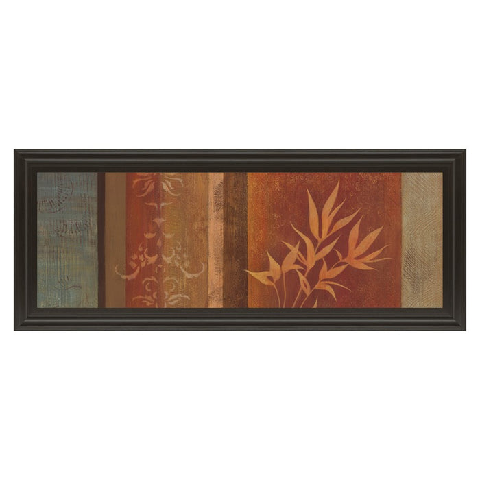 Classy Living Leaf Silhouette Harmony Wall Art 42"x18", Chocolate Frame