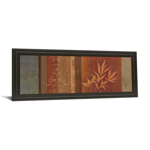 Classy Living Leaf Silhouette Harmony Wall Art 42"x18", Chocolate Frame