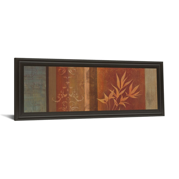 Classy Living Leaf Silhouette Harmony Wall Art 42"x18", Chocolate Frame