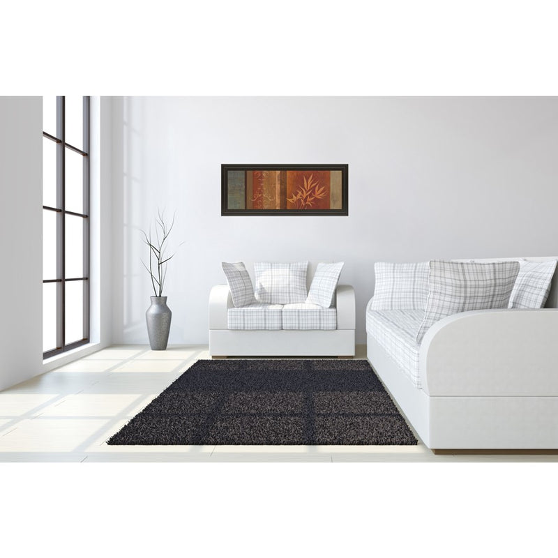 Classy Living Leaf Silhouette Harmony Wall Art 42"x18", Chocolate Frame