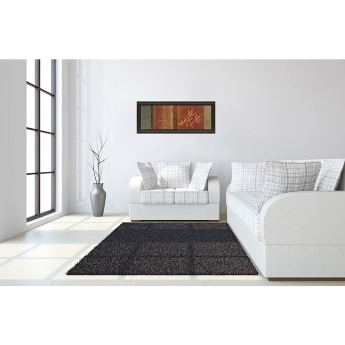 Classy Living Leaf Silhouette Harmony Wall Art 42"x18", Chocolate Frame