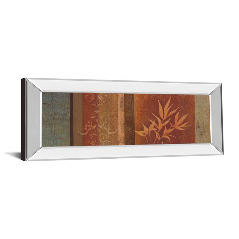 Classy Living Leaf Silhouette Harmony Wall Art 42"x18", Mirrored Frame