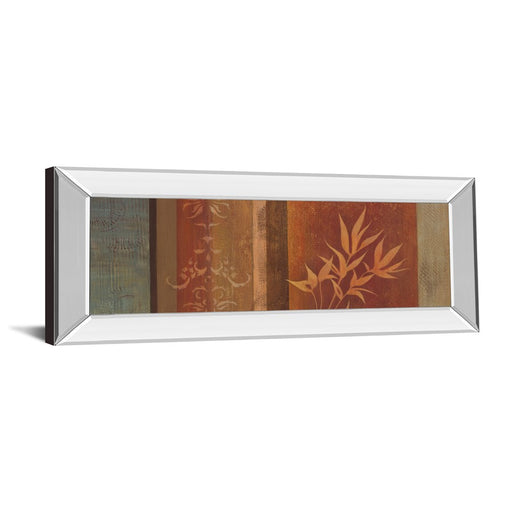 Classy Living Leaf Silhouette Harmony Wall Art 42"x18", Mirrored Frame