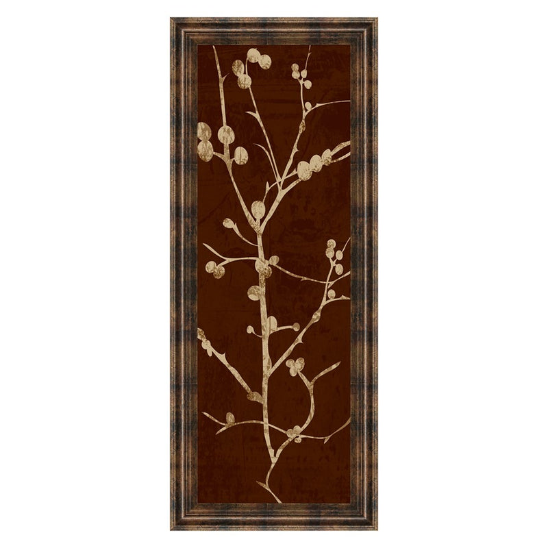 Classy Living Botanical Branches Wall Art 18"x42", Dark Chocolate Frame