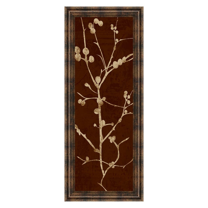 Classy Living Botanical Branches Wall Art 18"x42", Dark Chocolate Frame