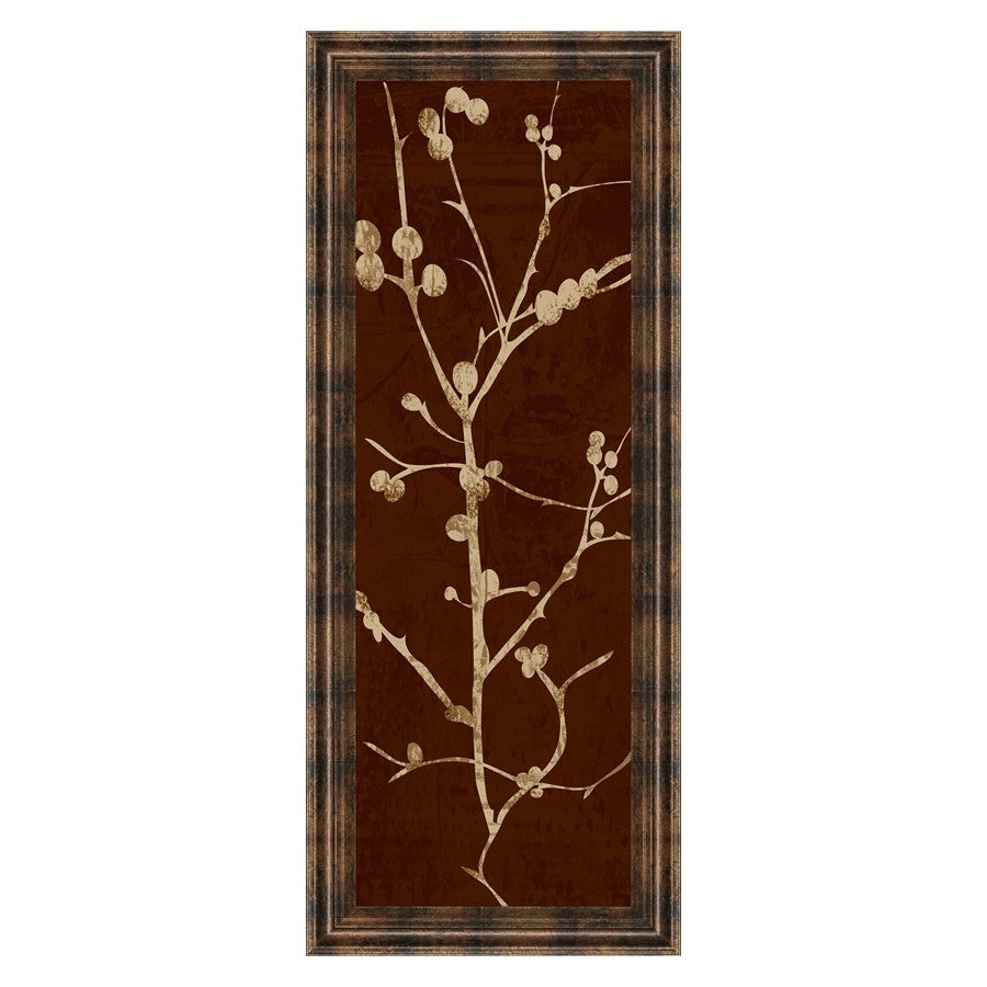 Classy Living Botanical Branches Wall Art 18"x42", Dark Chocolate Frame