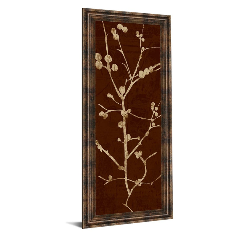 Classy Living Botanical Branches Wall Art 18"x42", Dark Chocolate Frame