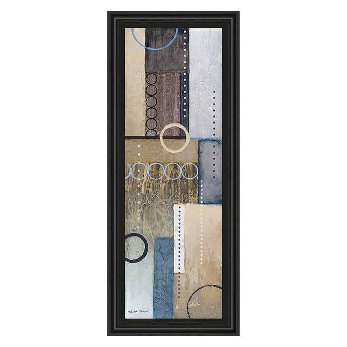 Classy Living Rainfall Harmony Wall Art 18"x42", Midnight Aura Frame