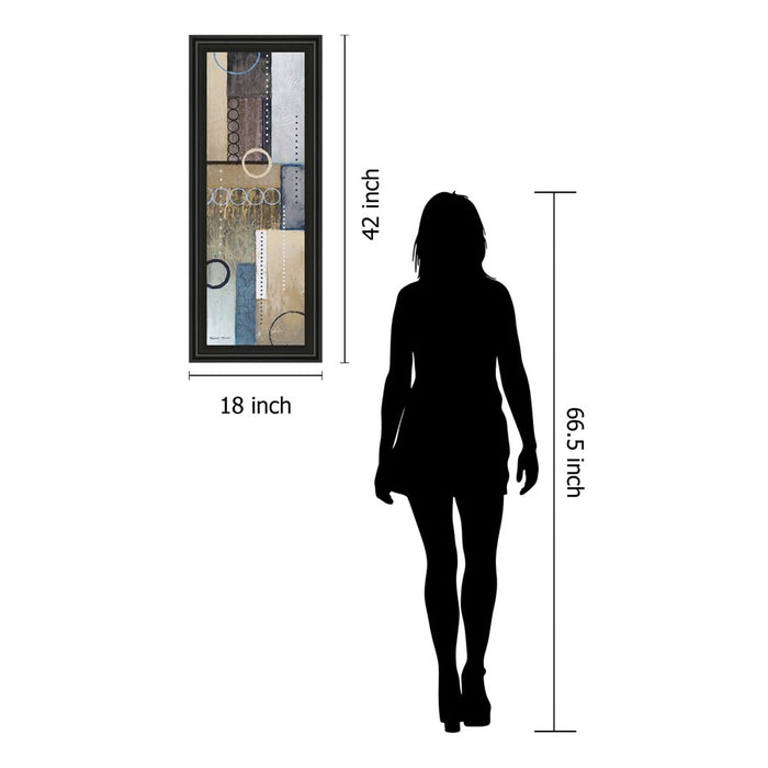 Classy Living Rainfall Harmony Wall Art 18"x42", Midnight Aura Frame