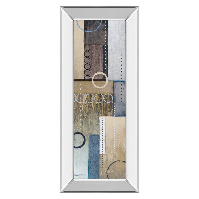 Classy Living Rainfall Harmony Wall Art 18"x42", Mirrored Frame