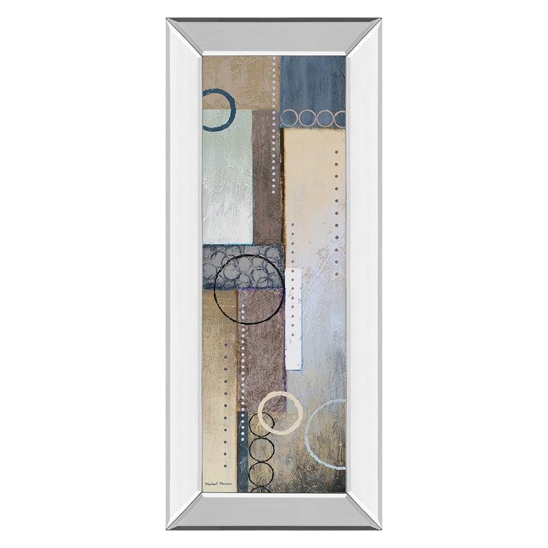 Classy Living Color Harmony Wall Art 18"x42", Mirrored Frame