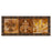 Classy Living Fleur De Lis Trio Wall Art 42"x18", Dark Chocolate Frame