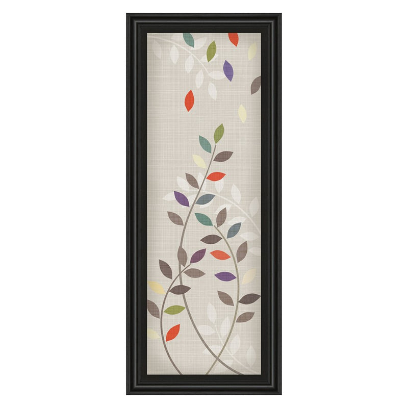 Classy Living Leaflets II Wall Art 18"x42", Black Frame