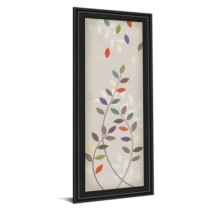 Classy Living Leaflets II Wall Art 18"x42", Black Frame