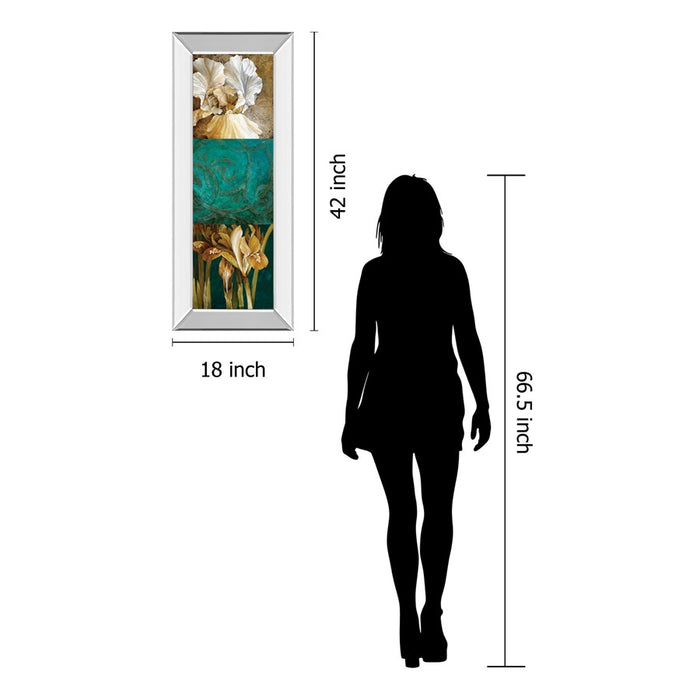 Classy Living Garden Elegance Wall Art 18"x42", Mirrored Frame