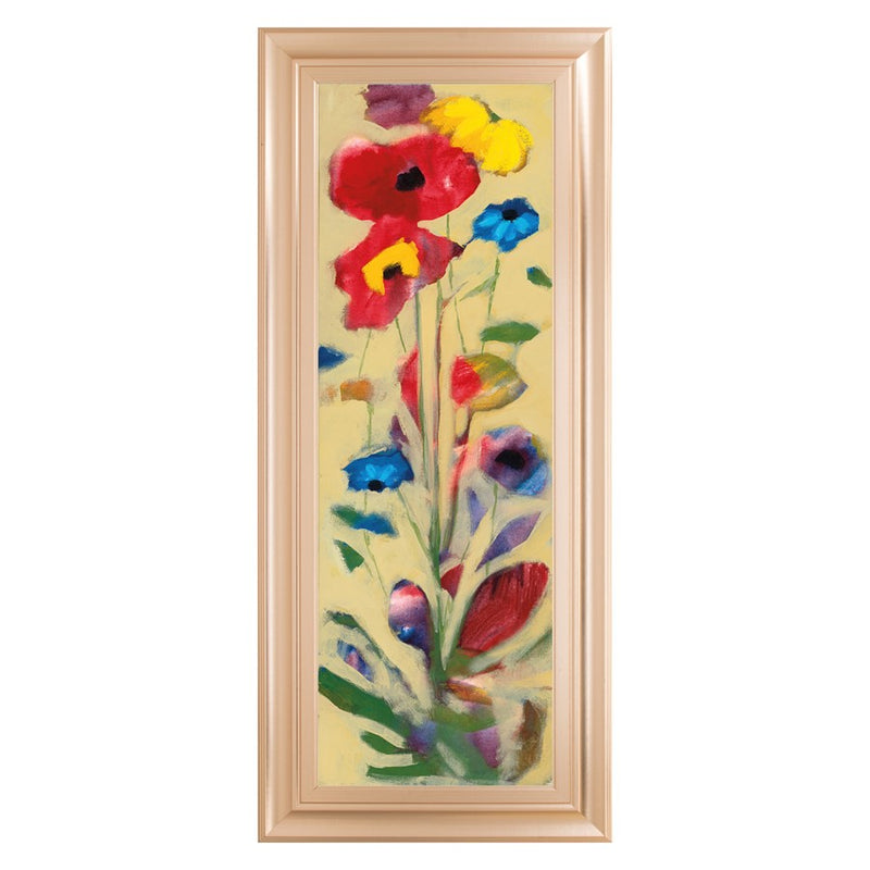 Classy Living Wildflower Burst Wall Art 18"x42", Rose Gold Romance Frame
