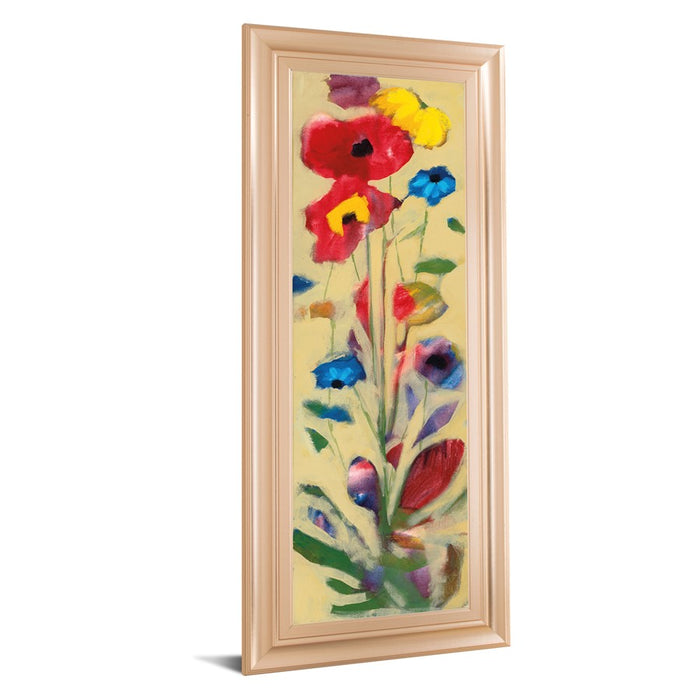 Classy Living Wildflower Burst Wall Art 18"x42", Rose Gold Romance Frame