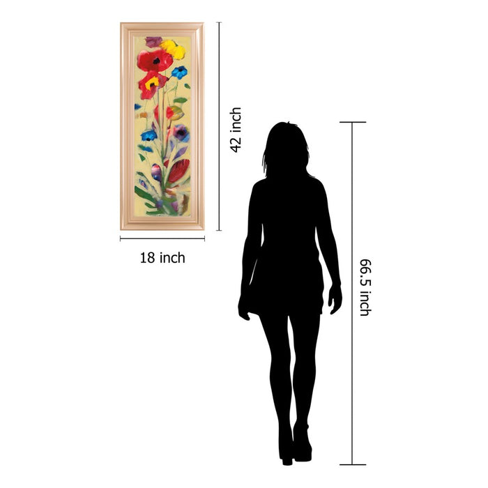 Classy Living Wildflower Burst Wall Art 18"x42", Rose Gold Romance Frame