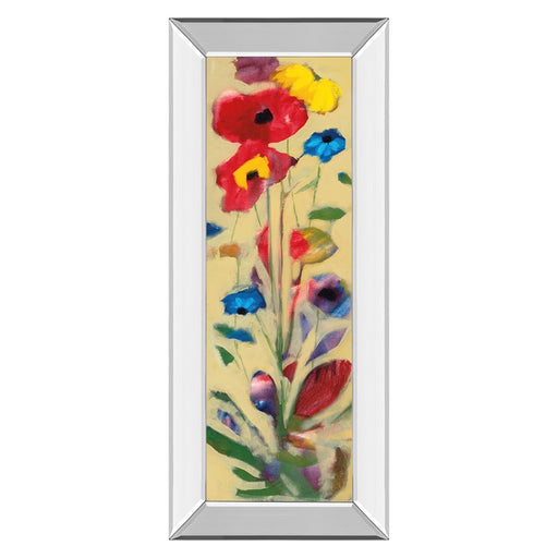 Classy Living Wildflower Burst Wall Art 18"x42", Mirrored Frame - 1304MF