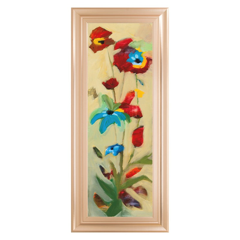 Classy Living Wildflower Bloom Wall Art 18"x42", Rose Gold Romance Frame