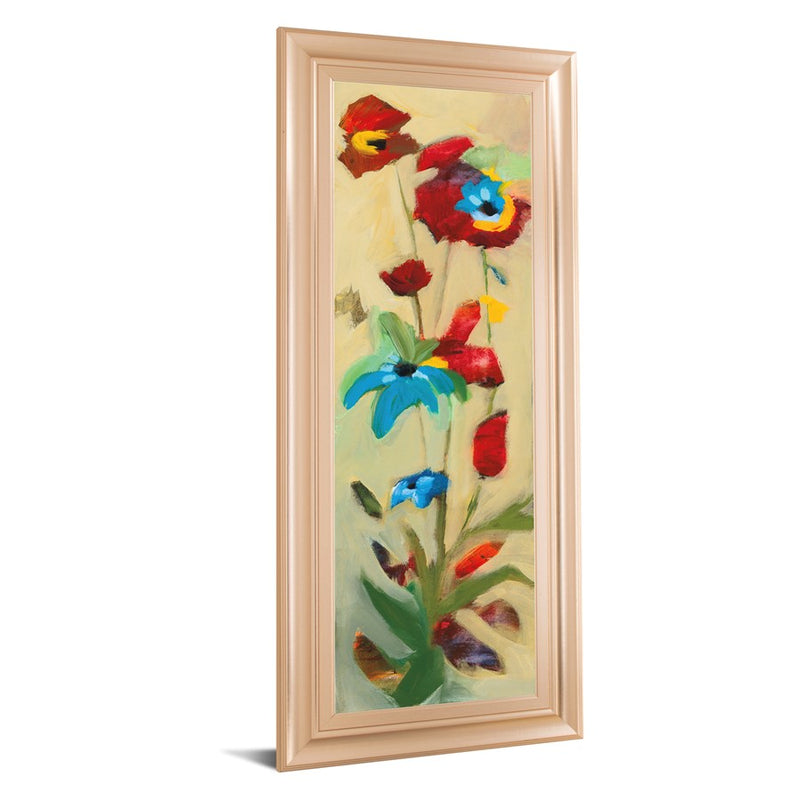 Classy Living Wildflower Bloom Wall Art 18"x42", Rose Gold Romance Frame