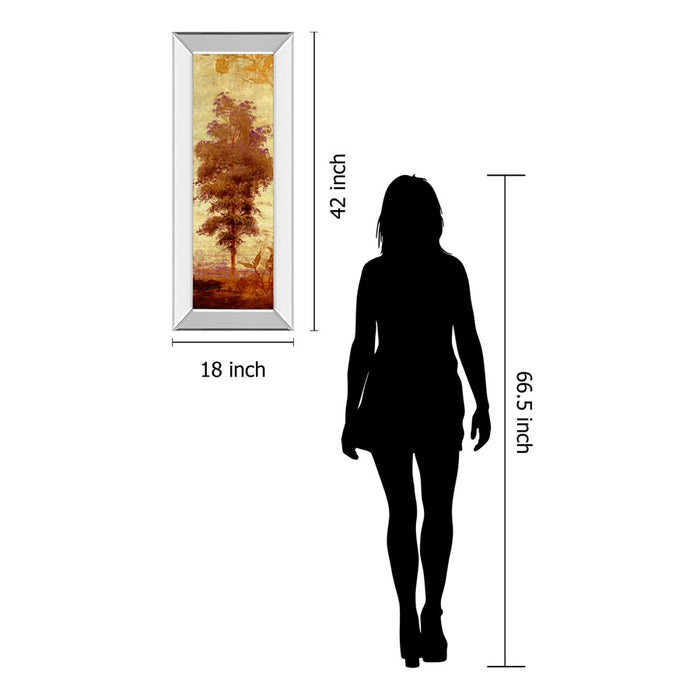 Classy Living Amber Grove Silhouette Wall Art 18"x42", Mirrored Frame